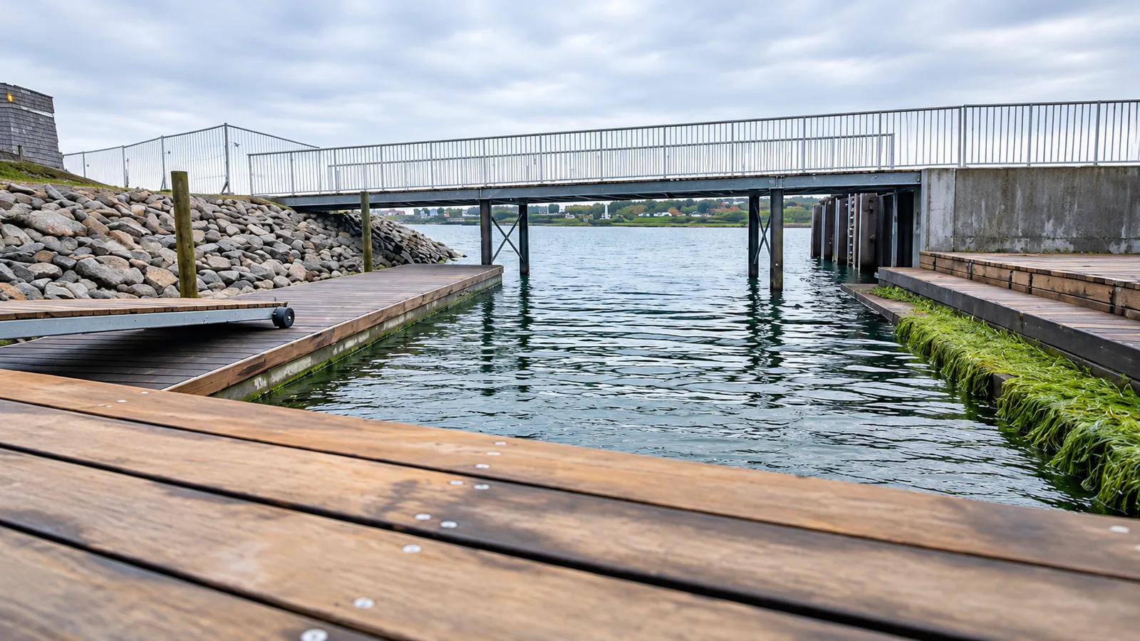 Stålbroen over kanalen ved Sønderborg Promenade